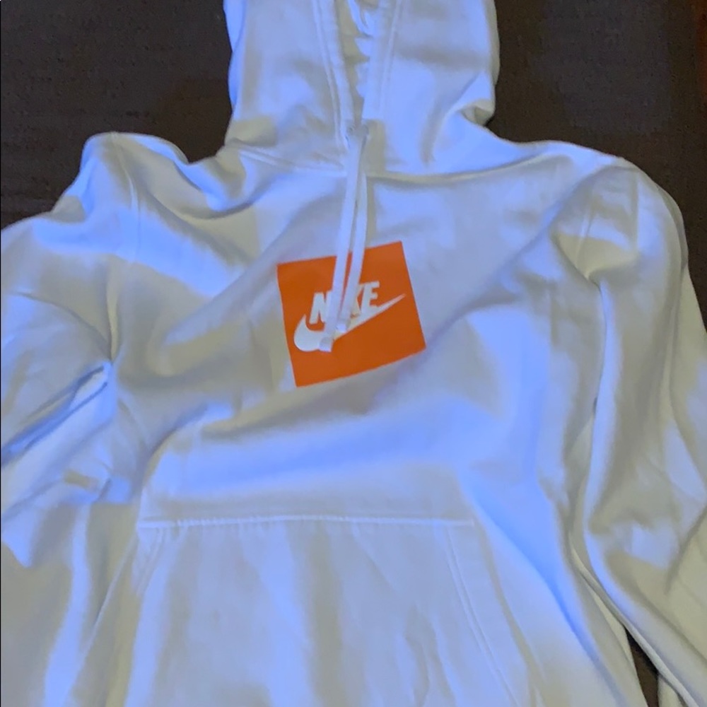 White/Orange Nike hoodie